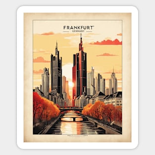 Frankfurt Germany Tourism Vintage Retro Sticker